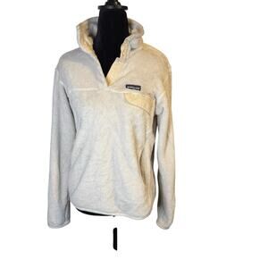 Patagonia Women’s Small Fleece Pullover Ivory Cream With Pockets